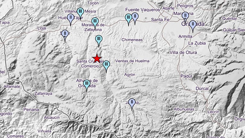 Registrado un terremoto en Santa Cruz del Comercio percibido en Granada y varios pueblos del Cinturón